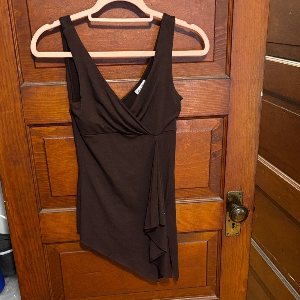 Lucy Love Asymmetrical Brown shirt